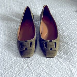 Talbots Green Flats with Decorative Buckle